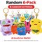 Pack of 6 Zuru Fuggler Keyring 5 Inch Plush Toy Mystery Random Assortment